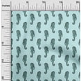 thumbnail image 1 of oneOone Tissu Popeline de Coton Imprimé Hippocampe pour Couture Largeur 56 Pouces, 1 of 4