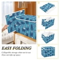 thumbnail image 2 of Yayeee Collapsible Cube Storage Bin with Lid Fabric Closet Decorative Basket with Handles, Blue Forest Cat Pattern, 2 of 7
