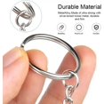 thumbnail image 5 of 50/100 Uds llavero de Metal en blanco anillos divididos DIY llavero llaves anillo cierre de langosta colgante de llave cadenas hebillas de acero inoxi, 5 of 5