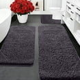 thumbnail image 1 of EGNMCR Bathroom Rugs 47in 3-Piece Memorys Foam Bathroom Rug Set Soft Non Slide Bath Mat Absorbent Bath Rug Perfects For Bathroom Laundry Room Mat Bathroom Mat Bathroom Accessories Polyester Carpet Set, 1 of 9