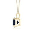thumbnail image 2 of ANGARA Natural Round 1.6 ct Blue Sapphire Solitaire Pendant in 14K Yellow Gold for Women (Size-7mm) | September Birthstone, Anniversary, Jewelry Gift for Women | Natural Blue Sapphire Necklace, 2 of 8