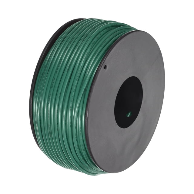 Uxcell Fil Torsadé 20AWG 30m/100 Pieds Vert, Fil Électrique UL1007 Bobine