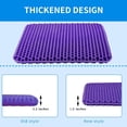 thumbnail image 3 of Ergonomic gel seat cushion, ideal for prolonged sitting, relieves tailbone and sacral pain, and enhances office chair comfort; wheelchair cushion, comfort-style wheelchair cushion (purple), 3 of 6
