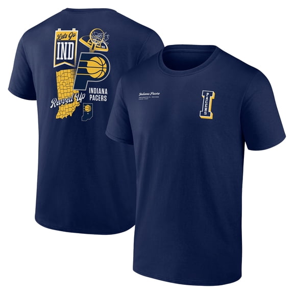 Men's Navy Indiana Pacers Split Zone T-Shirt