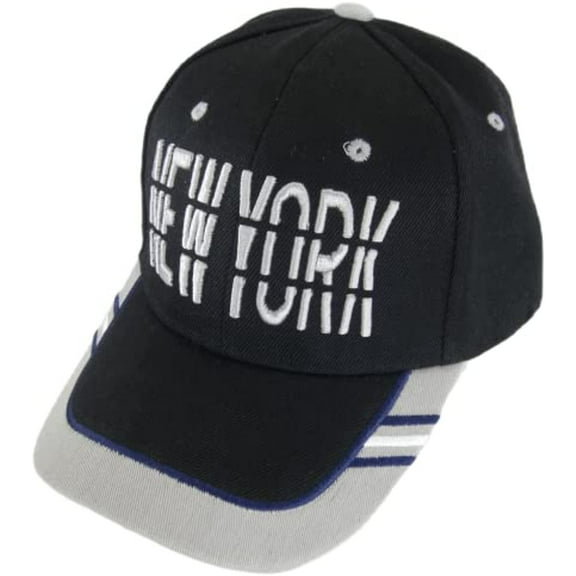 New York Window Shade Font Men's Adjustable Baseball Cap (Black/Gray)