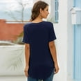 thumbnail image 5 of Baywell Womens Tops V Neck Tee Casual Short Sleeve T Shirts, Dark Blue, M, 5 of 8