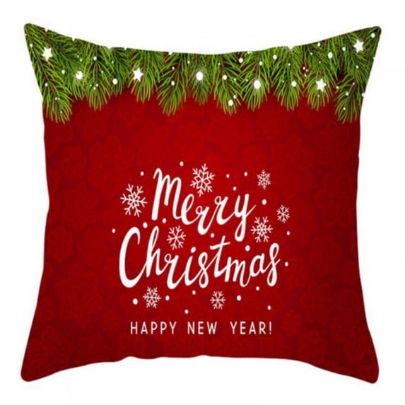 Christmas Throw Pillow Cover Xmas Festival Printed Pillowcase Home Office Decor Sofa Bed Car Cushion Cover