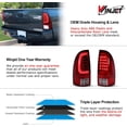 thumbnail image 6 of Winjet LED Tail Light Assembly For 2005-2015 Toyota Tacoma,Full Led Taillight Replacement w/Red Turn Signal/Running Light/Brake Light/Reverse Light - RED LENS, 6 of 8