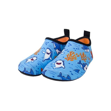 

Ymiytan Kids Water Shoes Quick Dry Beach Shoe Slip On Aqua Socks Surfing Cartoon Casual Anti-Slip Barefoot Baby Shark 6.5C-7C