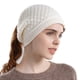 thumbnail image 1 of Gorro de cola de caballo para mujer, gorro de invierno cálido con cola de caballo, suave, elástico, tejido de cable, gorro de moño alto desordenado, 1 of 5