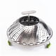 thumbnail image 1 of Rejilla de acero inoxidable para cocinar al vapor, pequeña vaporera doméstica, placa de vapor plegable para cocinar al vapor verduras con agua y placa de drenaje para frutas, 1 of 5