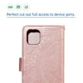 thumbnail image 6 of Allytech Embossed Mandala PU Leather Case for iPhone 13 Pro 2021(6.1"), Slim Soft TPU Bumper Anti-Scratch Flip Kickstand Detachable Lanyard Wallet Protective Case for iPhone 13 Pro, Rosegold, 6 of 6