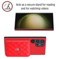 thumbnail image 2 of for Samsung Galaxy S23 Ultra Slim Case with Card Holders and Strap for Women, Samsung Galaxy S23 Ultra Phone Case Wallet PU Leather Kickstand RFID Blocking Flip Shockproof Wallet Case - Red, 2 of 11