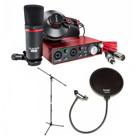 Focusrite Scarlett 2i2 Studio USB Audio Interface and Recording (Best Audio Interface For Shure Sm7b)