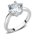 thumbnail image 1 of Bague pour Femmes en Acier Inoxydable Poli avec AAA Grade CZ en Transparent - Taille 5, 1 of 1