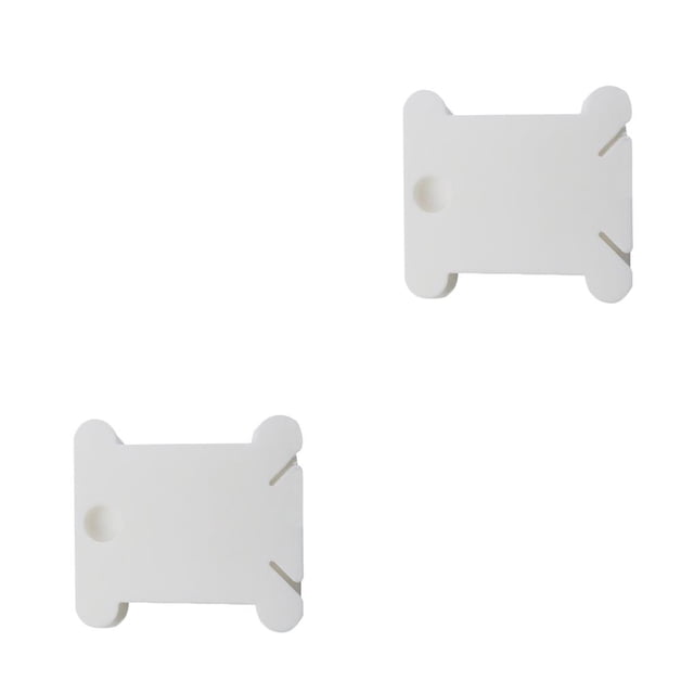 Bobinas de plástico Wosthever 120 unids/set hilo tarjeta bordado DIY organizador soporte herramientas de costura Blanco 4 x 3.7 x 0.2 cm 2piezas