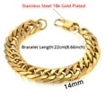 thumbnail image 5 of Mens 316L Stainless Steel Male Bracelet Wholesale Braslet Gold Silver Color Braclet Chunky Cuban Chain Link Bracelet For Man GC, 5 of 6