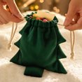 thumbnail image 4 of Fufafayo Christmas Tree Drawstring Bag Ornaments Hanging Decorations Window Party Decor Cute Tree Shaped Gift Bag for Indoor Outdoor Xmas Holiday Party Atmosphere Decor, 4 of 7