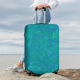 thumbnail image 6 of Picia Blue Green Glitter Luggage Protector Cover Thicken Suitcase Protector Cover Fit 18-32 Inch Luggage-X-Large, 6 of 9