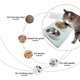 thumbnail image 5 of Juego de cuencos para mascotas, cuenco para comida para perros, cuenco doble inclinado de 15" y cuenco doble elevado para gatos pequeños y gatos (verde), 5 of 5