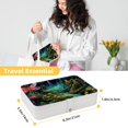thumbnail image 5 of Fireflies Portable PU Leather Earring Holder Storage Box Display Case with Removable Compartment, 5 of 6