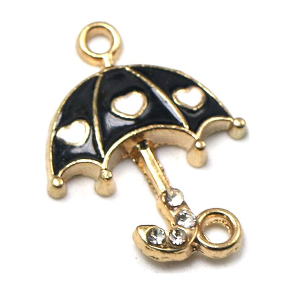 ETEREAUTY Black Alloy Key Chain Pendants for Jewelry Making, Charm Accessories