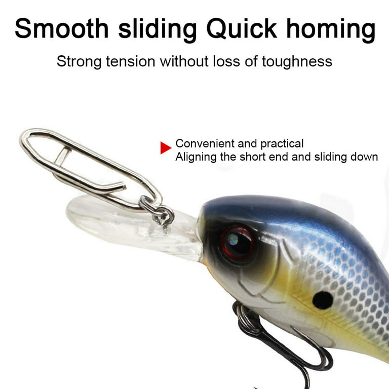 Fishing Clips, Stainless Steel Fishing Quick Clips Lure Quick Change
