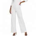 thumbnail image 6 of Women's Straight Leg Yoga Pants, High Waisted Stretchy Versatile Summer Business Casual Trousers with Pockets, 6 of 6