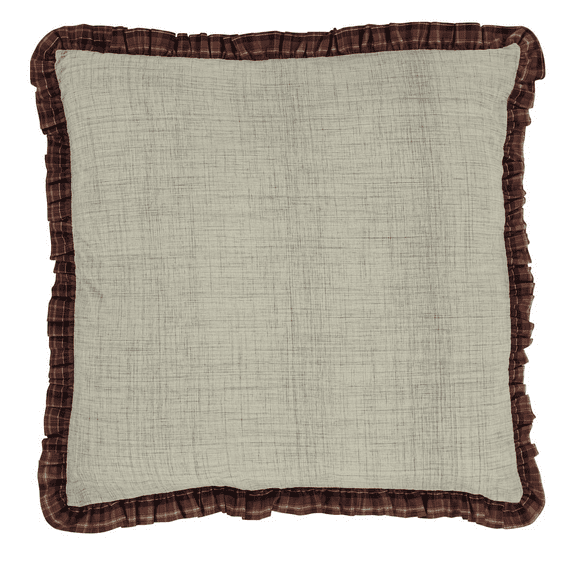 VHC Brands Abilene Star Fabric Euro Sham 26x26 Country Bedding Accessory, Tan