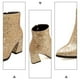 thumbnail image 5 of WORGEOUS 1 par de botines de lentejuelas de tacón alto Botas de mujer con punta en punta Botas con cremallera lateral, 5 of 8