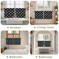 thumbnail image 6 of Black White Dandelion Tier Curtains, Farmhouse Botanical Blossom Light Filtering Kitchen Curtains, 2Pcs Rod Pocket Half Window Treatments Panels for Sink Cafe Cabinet Camper 27.5x36 Inches, 6 of 9