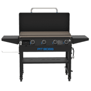 Pit Boss 4-Burner Deluxe Propane Griddle with Lid + Shelves