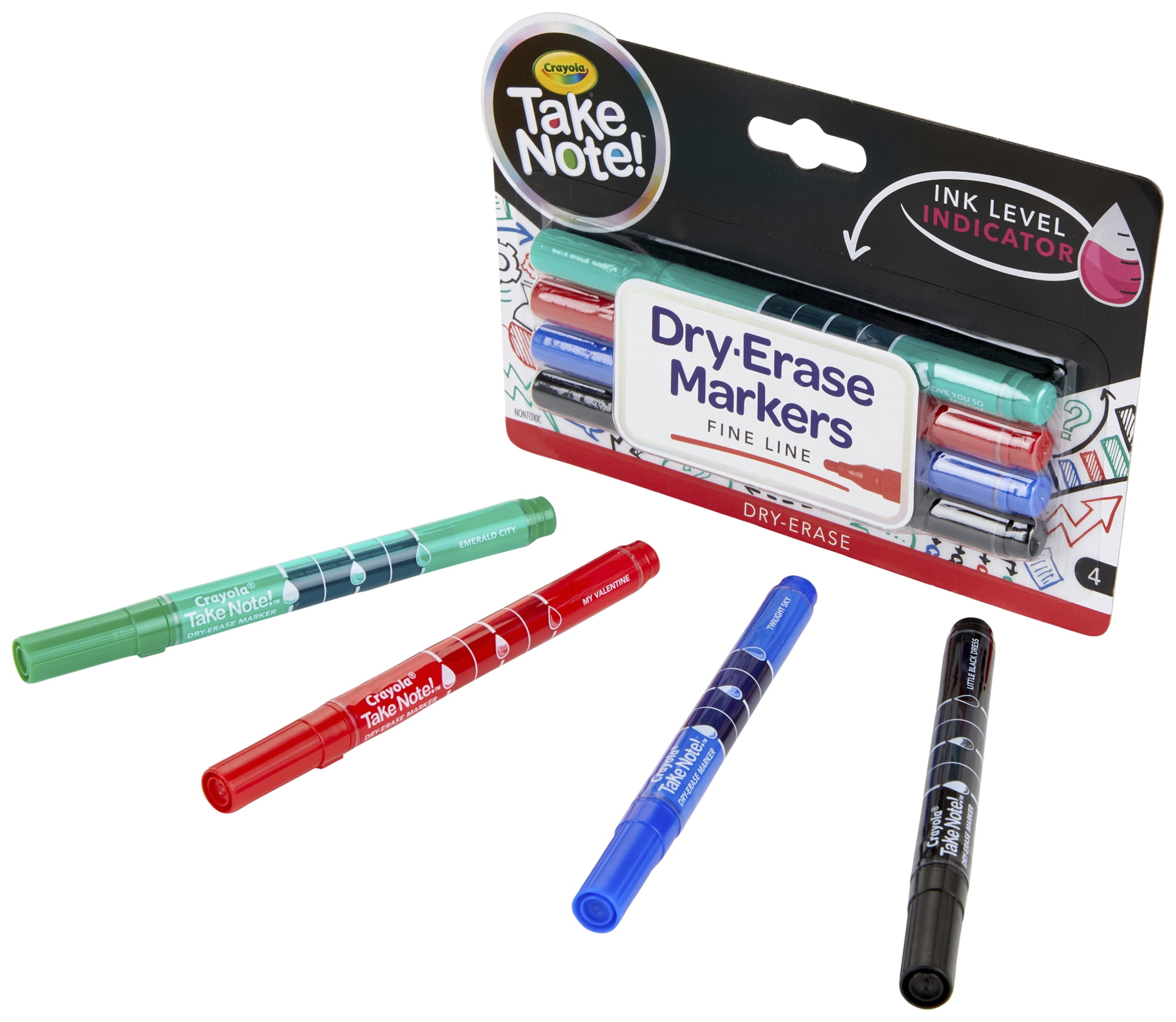Lot of 2 Crayola Take Note! Dry Erase Markers Bullet Tip Assorted