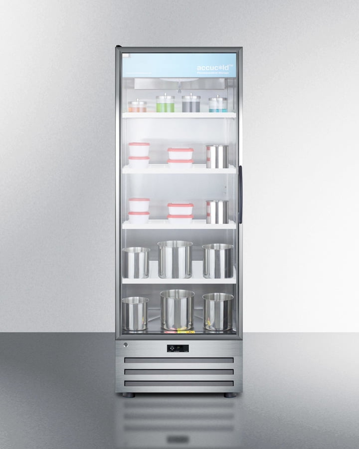 Accucold ACR1718LH 28" Medical Stainless Steel Pharmacy Refrigerator, 17.0 Cu.Ft., Left Hinged