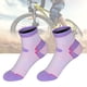 thumbnail image 5 of Eigraketly Calcetines al aire libre Mujeres Hombres Elástico Camping Senderismo Pesca Calcetines que absorben la humedad, rojo y morado claro y M Type2 NO2, 5 of 6