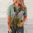 thumbnail image 6 of HTNBO Easter Day T Shirts for Women Funny Casual Summer Rabbit Printed Graphic Short Sleeve Tees Green XXL, 6 of 8