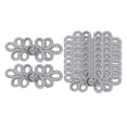 thumbnail image 4 of Botones de nudos chinos Zulema Sujetadores de cierre de botón de costura mano Flatback plata, 4 of 8