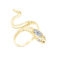 thumbnail image 2 of AFFY Cubic Zircinia Snake Womens Band 14k Yellow Gold Over 925 Sterling Silver, 2 of 4