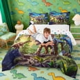 thumbnail image 3 of Erosebridal Triceratops Dinosaur Queen Comforter Set for Kids Boys, Ankylosaur T-Rex Bedding Comforter Set, 3 of 6