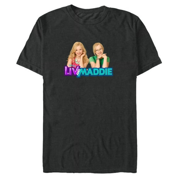 Disney Channel Liv and Maddie - Short Sleeve Blended T-Shirt for Adults - Customized-Dark Heather