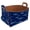 Multicolor 2, variant on Bows Hearts Lines Blue Storage Basket Collapsible Storage Bin, PU Foldable Basket Convenient Box Storage Organizer with Handles for Shelves Office Bedroom Closet Nursery Toys Laundry