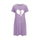 thumbnail image 4 of Camisón corto extragrande para mujer, estampado, cuello redondo y manga corta, de poliéster., 4 of 4