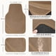 thumbnail image 2 of Car Pass Alfombrillas De Coche Color Beige Con Borde De Cuero, Impermeables, Con Línea De Doble Puntada Y Diseño De Respaldo Antideslizante, Aptas Para El 95 % De Los Suv Automotrices, Sedán Y Furgone, 2 of 5