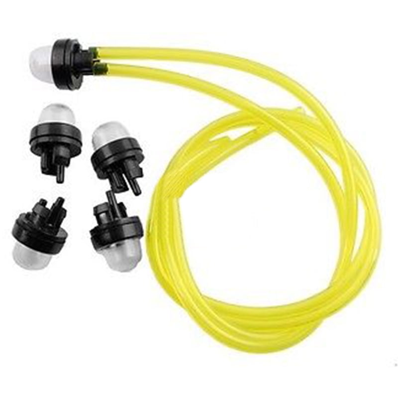 HUZTL 5 Feet 3 Sizes Fuel Line Hose with Snap in Primer Bulb Primer Pouland Bulb Fuel Filter Fit for Zama Stihl Poulan Weedeater Craftsman Husqvarna Trimmer Chainsaw Blower 