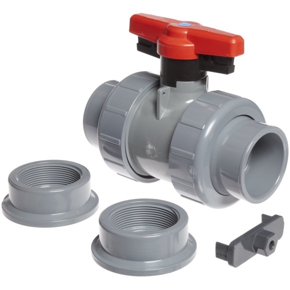 Spears PVC Ball Valve, EPDM Seals, 1" Socket x NPT Female