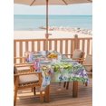 thumbnail image 2 of Outdoor Tablecloths with Umbrella Hole & Zipper, Blue Purple Gnomes Tablecloth Rectangle 60x84 Inch, Spring Hydrangea Flower Leaf Green Plaid Waterproof Table Cloth, Patio/Pool/Picnic Table Covers, 2 of 8