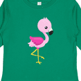 thumbnail image 4 of Inktastic Cute Flamingo, Baby Flamingo, Pink Flamingo, Bird Girls Long Sleeve Toddler T-Shirt, 4 of 5
