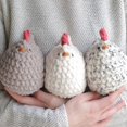 thumbnail image 4 of Lindo pollo de peluche, juguete de pollo relleno, decoraciones de pollo, mamás y mini pollos de ganchillo rellenos para niños, 4 of 8
