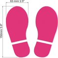 thumbnail image 2 of PATIKIL 6x2.5" Footprint Sticker, 4 Pairs PVC Shoes Floor Decal Sign for Class Decor Stair Guide, Rose Red, 2 of 6