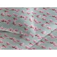 thumbnail image 3 of Ambesonne Floral Quilted Bedspread Set 3 Pcs, Romantic Magnolia Pattern, Twin, Pink Pale Blue Grey, 3 of 4